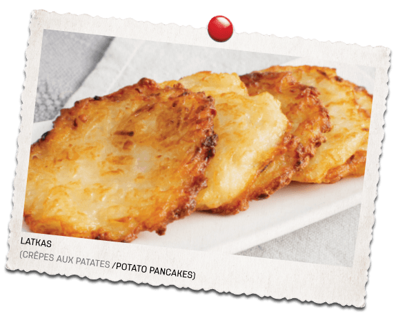 Latkas — potato pancakes