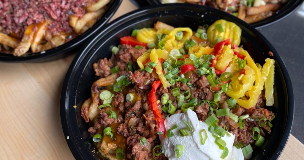 Mexican vs. Italian Poutine at Dunn’s Famous