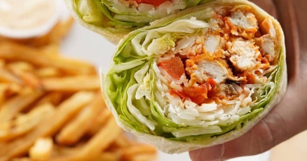 chicken caesar wrap calories