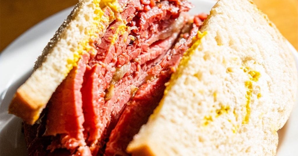 Montreal smoked meat leftovers