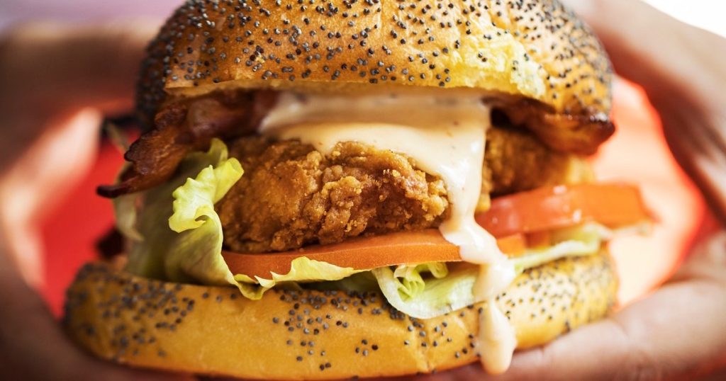 Dunn’s Famous chicken burger